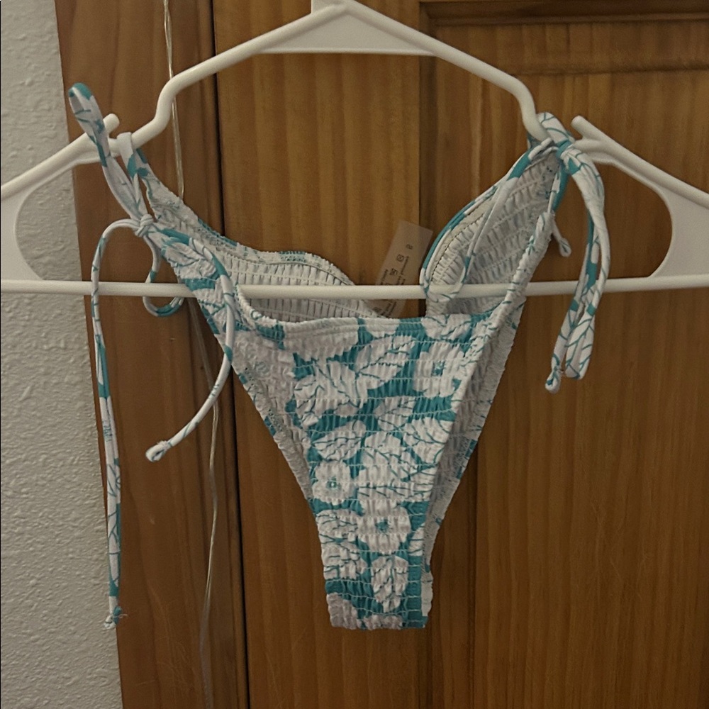 Floral Bikini Bottom with Ties